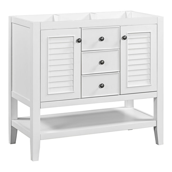 Goodeed Bathroom Vanity Base With Two Cabinets And Drawers-33.4" H x 35 ...
